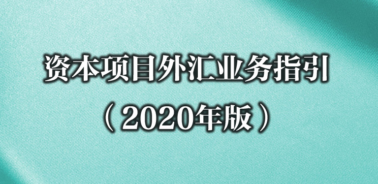 《资本项目外汇业务指引（2020年版）》